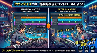 クオンタイズとは！音楽的表現をコントロールしよう！